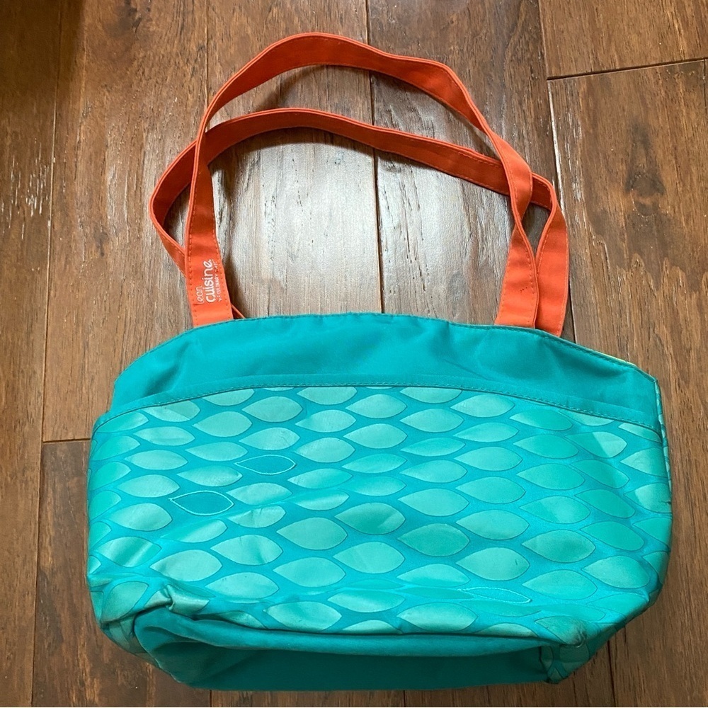 Cute Large Teal Lunch Tote bag with handles